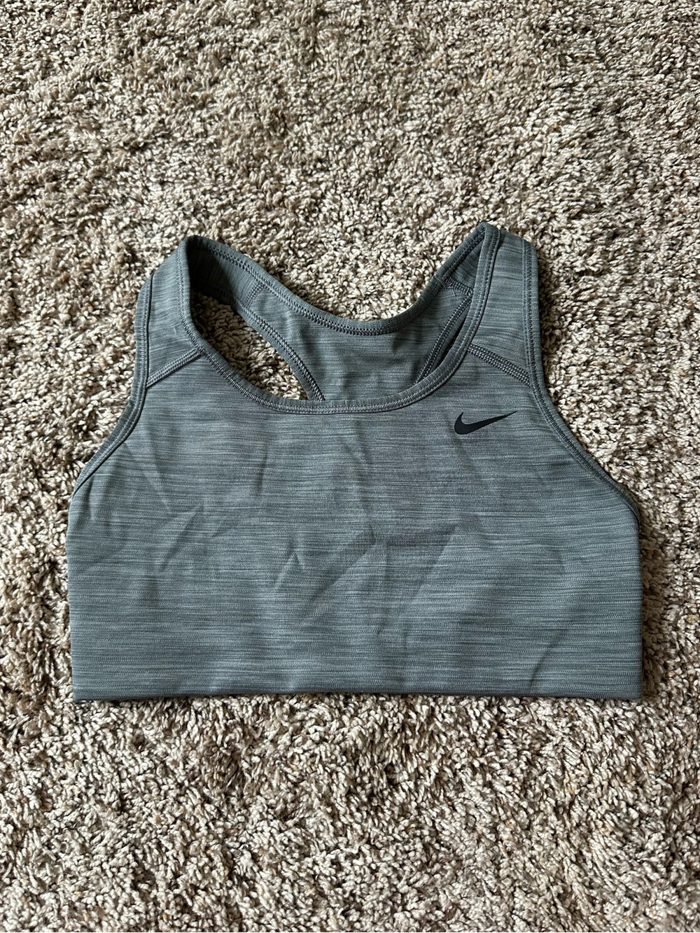 Nike grey high neck sports bra